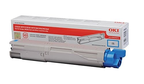 Image of OKI MC350/MC360 Laser Toner Cartridge Page Life 2500pp Cyan Ref 43459371