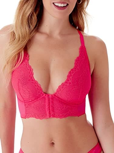 Image of Gossard Superboost Lace Deep V Bralette Diva Pink Pink 44E