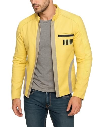 Image of Fashion_First Mens A New Hope Luke Skywalker (Mark Hamill) Yellow Cotton Jacket