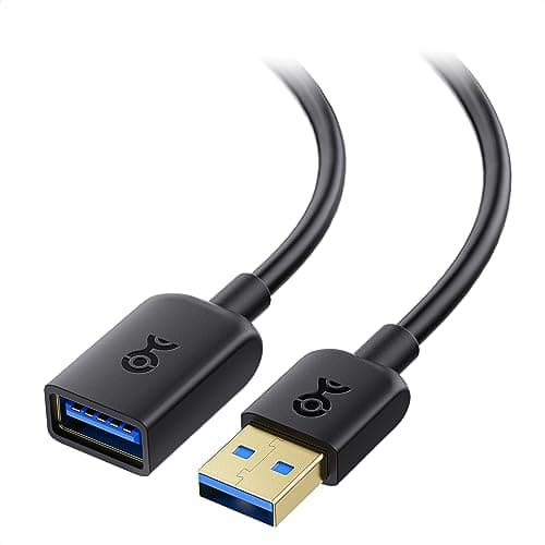 Image of Cable Matters USB Extension Cable 1.8m (USB 3 Extension Lead) Compatible with Keyboard, Mouse, U Disk, Printer, Scanner, Gaming Controller, Charging Cablein Black