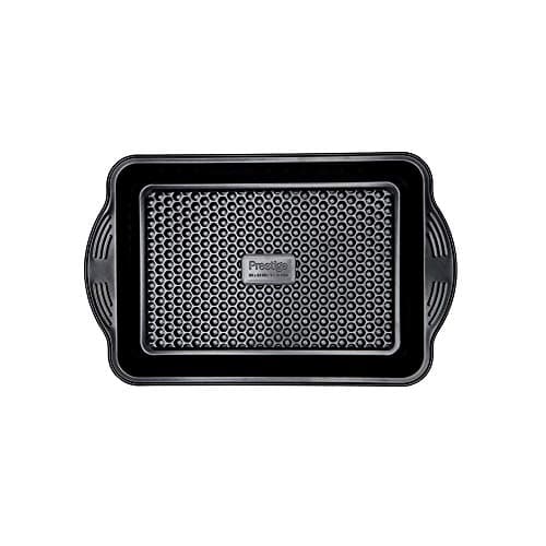 Image of Prestige Aerolift Roasting Tray Non Stick, Dishwasher Safe Oven Tray with Large Handles, Durable Carbon Steel Roasting Tin, 33 x 23 x 5 cm, 9" x 13"