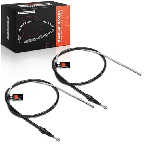 Image of Frankberg 2x Handbrake Cable Rear Left Right Compatible with Polo 9A 9N Polo Saloon 9A2 9A4 9A6 9N2 Polo Saloon 9N2 Polo Van Box/Estate 6V5 Replace# 6Q0609721F