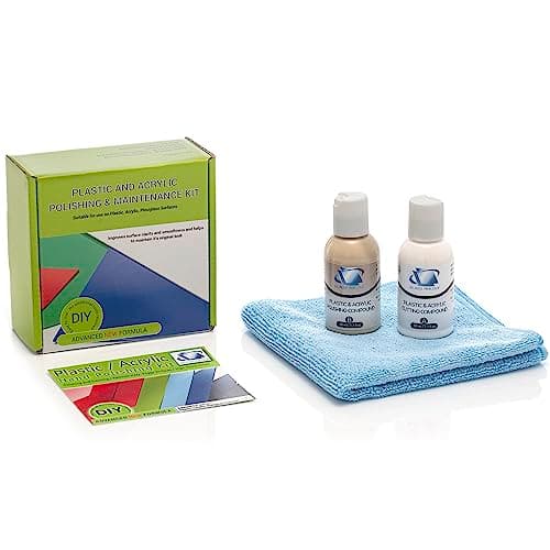 Image of Glass Polish Plastic & Acrylic Polishing Kit by Hand, Restores High Gloss, Repairs Hazy, Fogy & Discolored Plastics - GP31001