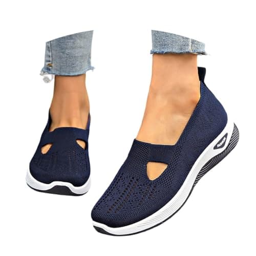 Image of Women Orthopedic Casual Walking Shoes Breathable Soft Sole Slip On Shoes Lightweight Athletic Sneakers