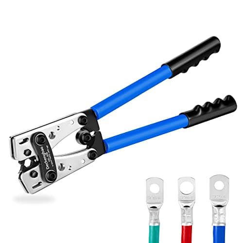 Image of HX-50B Battery Cable Lug Crimping Tools Hand Electrician Pliers for Crimping Wire Cable from 6-50mm²(AWG 8-1/0) with Thickened and Reinforced the Metal Plate (HX50B Single Crimper)