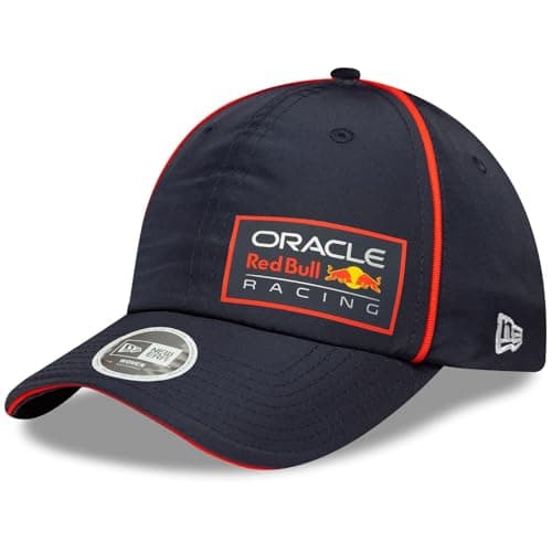 Image of Red Bull Racing F1 Baseball Cap, New Era Team Open Back, Navy with Red Trim, Adjustable