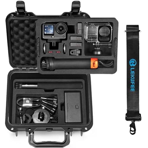 Image of LEKUFEE Portable Waterproof Hard Case for DJI Osmo Action 6/5 Pro/4/3 Action Camera,Standard Combo,Adventure Combo,More Accessories(Case Only)