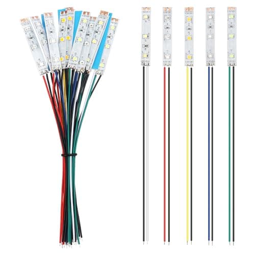 Image of YIXISI 15 PCS 50mm Prewired Strip LED, 12V - 18V LED Strip Light, 2335 SMD LED Light, White/Red/Yellow/Blue/Green