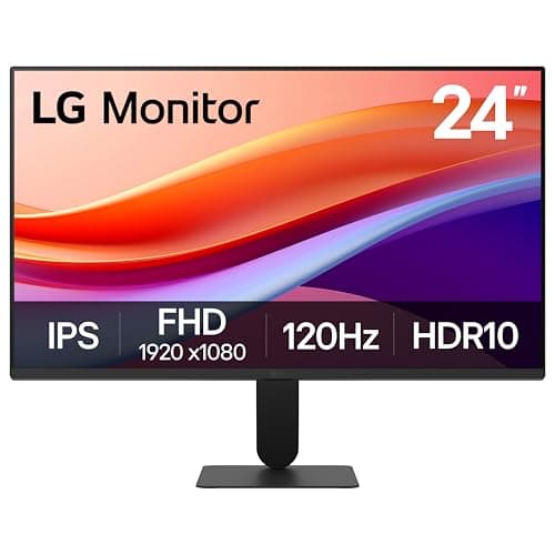 Image of LG 24U411A-B 24-inch Full HD (1920 x 1080) IPS Computer Monitor, 120Hz, HDR10, Reader Mode, Flicker Safe, HDMI, Slim Stand Base, Black