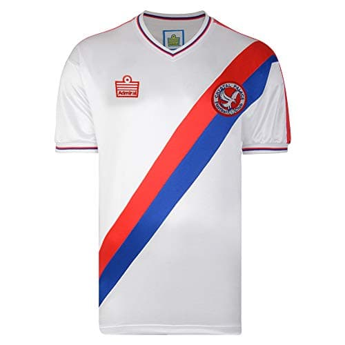 Image of Crystal Palace 1978 Admiral Retro Football Shirt White Large Polyester