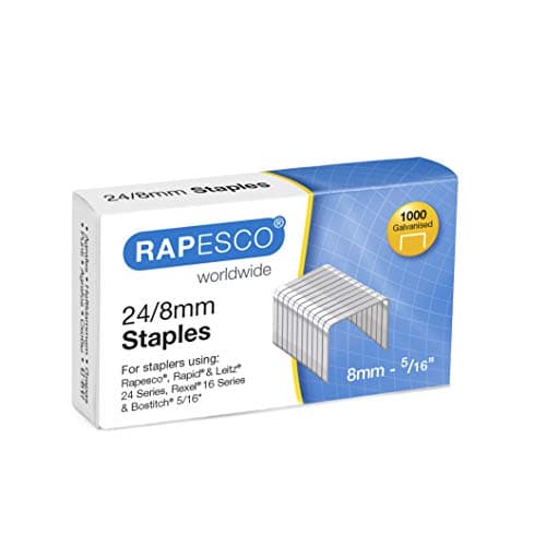 Image of Rapesco 1456 Type 24/8 mm (No.16) Galvanised Staples, Pack of 1000