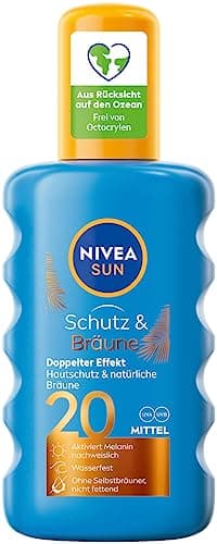 Image of Nivea Sun Sun Spray, Sun Protection Factor 20, Spray Bottle, Protection and Tan, 200 Ml