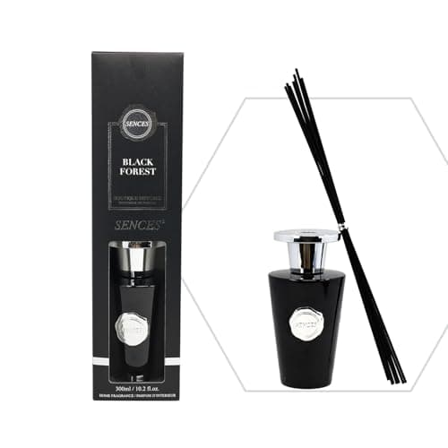 Image of Baltus Boutique Reed Diffuser with Sticks, 300ml Aromatherapy Scented Oil Reed Diffuser Set for Home Indoor Fragrance - Black Forest