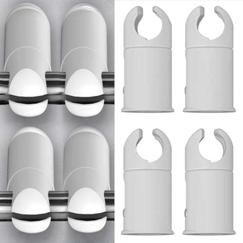 Image of Clamp Brackets for Heated Towel Rail Radiators Flat & Curved (White, 25mm Tube Width)