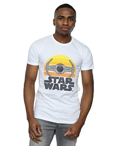 Image of Star Wars Men's Sunset TIE Fighter T-Shirt White XX-Large