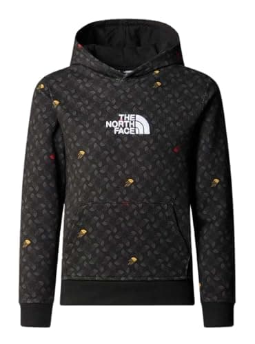 Image of The North Face Drew Peak Light P/O Print Hooded Sweatshirt Tnf Black Tnf Shadow Toss Print 7/8 Years