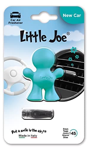 Image of Little Joe by SunStop - Made in Italy - Air freshener +/- 45 days freshness in the vehicle - Simply fix it to the air vent with the enclosed clip (New Car/Turquoise)