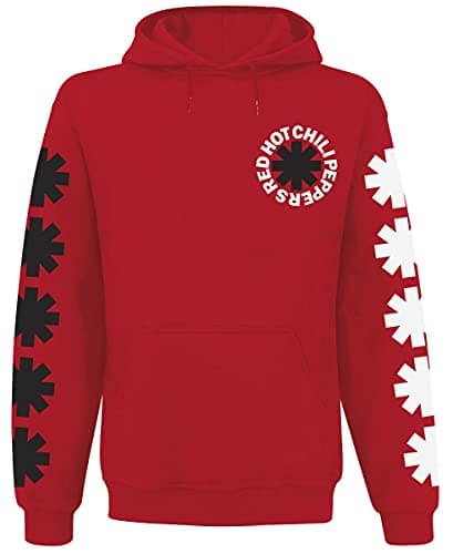 Image of Red Hot Chili Peppers Classic Logo Men Hooded Sweater red S
