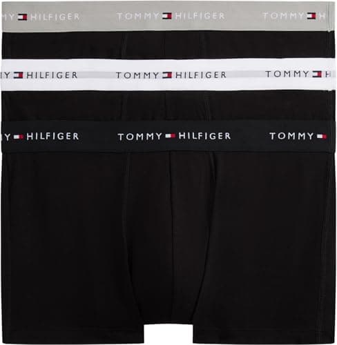 Image of Tommy Hilfiger Men's 3P Trunk Wb UM0UM03890 Trunk, Multi (Grey Heather/Black/White), XL