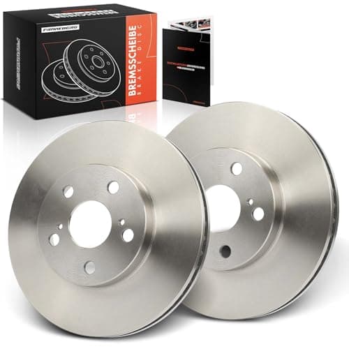 Image of Frankberg Brake Disc Set incl. 2x Discs Front Vented Ø255mm Compatible with Prius W3 CT ZWA10 Replace# 4351247040,4351247050