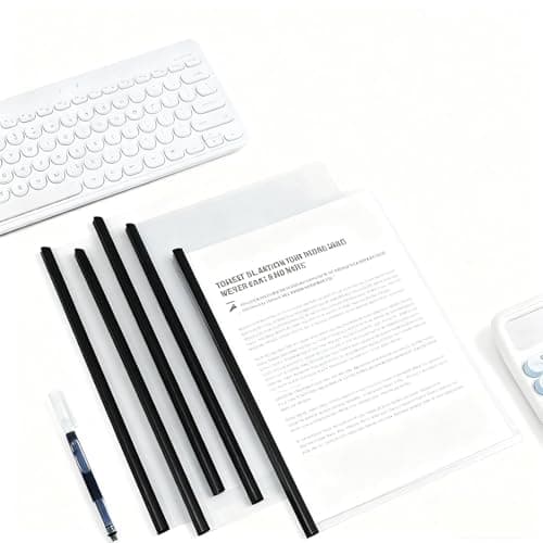 Image of 10pcs Sliding Bar Report Covers, Clear Report Covers Files Clip, A4 Transparent Black File Cover, File Folders Cover with Sliding Bars for School Office Documents Classification.