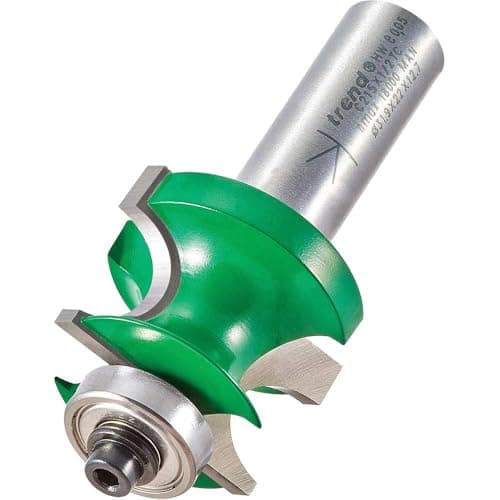 Image of Trend CraftPro Bearing Guided Corner Bead Router Cutter, 1/2 Inch Shank, 31.9mm Cut Diameter & 22.5mm Cut Length, 7mm Radius, Tungsten Carbide Tipped, C215X1/2TC
