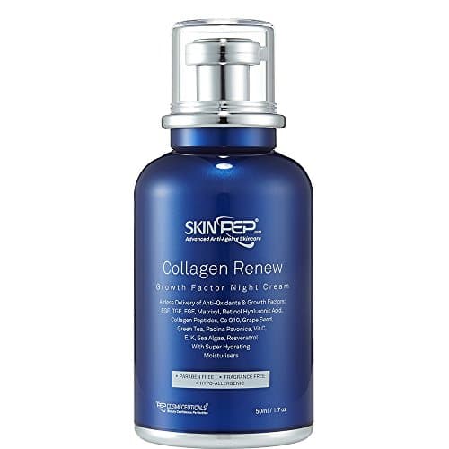 Image of Collagen Renew - Growth Factor Night Cream Encapsulated Growth Factors (EGF, FGF, TGF) + Super Hydrating Moisturisers + Retinol + Hyaluronic Acid + Anti oxidants - Korean Glass Skin By SkinPep (50ml)
