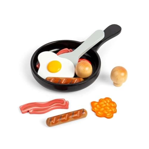 Image of Bigjigs Toys Breakfast Fry Up Set - Wooden Food Playset For Children, Kids Cooking & Kitchen Sets, Toddler Pretend Play Accessories, Children’s Gifts, Age 12 Months +