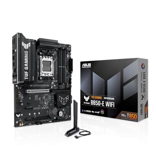 Image of ASUS TUF Gaming B850-E WiFi, AMD ATX Motherboard, 8+2+1 Phases, DDR5 Slot, PCIe 5.0 Ready, 3 M.2 Slots, WiFi 6E, Ethernet Realtek 2.5GB, USB-C 20Gbit/s, BIOS Flashback and Aura Sync