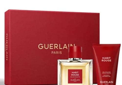 Image of Guerlain Habit Rouge Gift Set (100ml EDT & Shower Gel 75ml)
