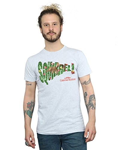 Image of National Lampoon's Christmas Vacation Men's Squirrel Tree T-Shirt XX-Large Sport Grey