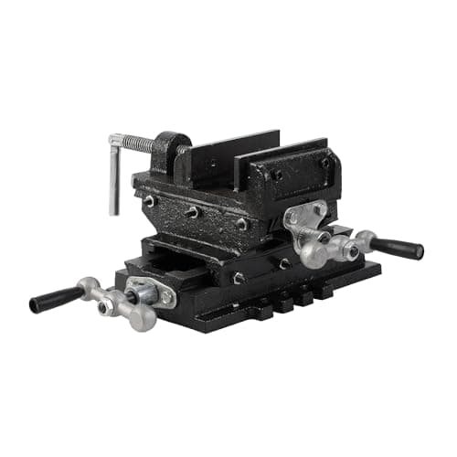 Image of KATSU Drill Press Compound Cross Vice 3 Inch 75mm Heavy Duty Pillar Bench Drill Press 4 Ways Mechanic Cross Slide Vise Clamp for Workshop Milling Machine Machinery Maintenance