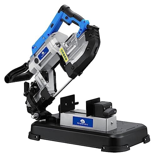 Image of 1200W Electric Handheld Band Saw 2in1 Metal Wood Cut BANDSAW CHOP Table Stand
