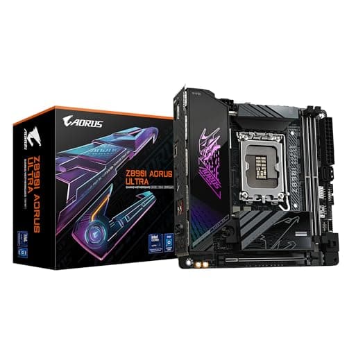 Image of GIGABYTE Z890I AORUS ULTRA Motherboard - Supports Intel Core Ultra (Series 2) CPUs, 8+1+2 phases VRM, up to 8800MHz DDR5 (OC), 1xPCIe 5.0 + 1xPCIe 4.0, Wi-Fi 7, 2.5GbE LAN, Thunderbolt 4