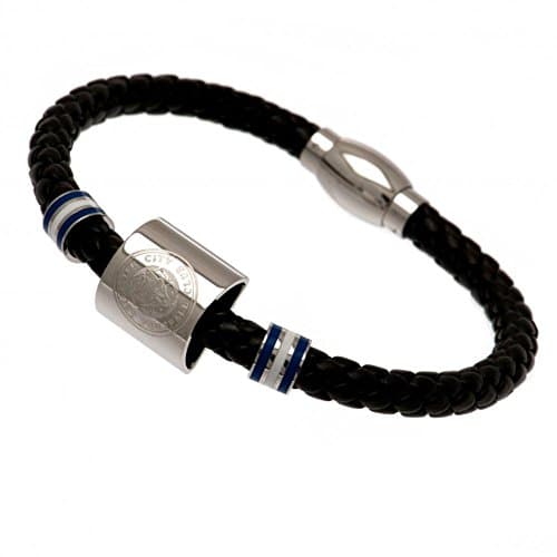 Image of Leicester City F.C. Colour Ring Leather Bracelet Official Merchandise