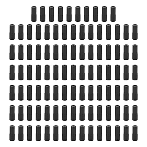 Image of 100pcs Brake Cable Ends Black Plastic Housing Ferrule Bike Cable End Caps for 5mm Diameter Brake Wire Tube