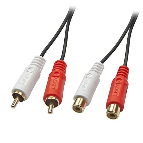 Image of Lindy Premium Audio Extension Cable Phono Male to Female 3m
