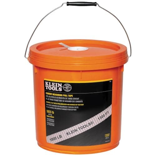 Image of Klein Tools 50131 Conduit Measuring Pull Tape, Mule Tape for Heavy-Duty Cable and Wire Pulling, 1800-Pound x 1300-Foot Long