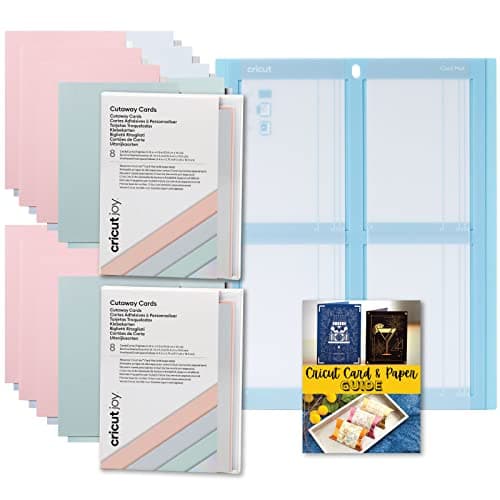 Image of Cricut Joy Cutaway Cards Pastels Sampler Double Pack with Cricut Card Mat 2x2 Bundle for DIY Invitations