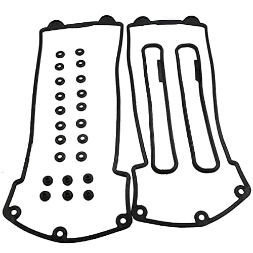 Image of AUCERAMIC Engine Valve Cover Gasket Set Fit 1999-2005 for BMW 540i 740i 740il X5 Z8 Land Rover Range Rover E39 E38 E52 M62 4.4L 4.6L 4.8L V8 11121726537 11121721879 VS50791R VS50790R