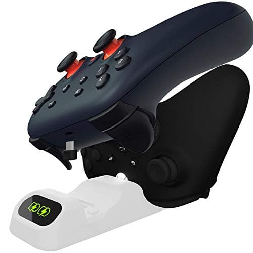 Image of Controller Charging Dock stand PlayStation 5 DualSense, Nintendo Switch Pro & Switch 2, Xbox Series X|S, Amazon Luna Google Stadia Dual USB-C Charger Orzly Design Organizer for Serious Gamers – White