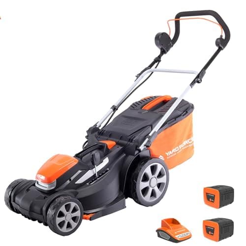 Image of Yard Force 40V 37cm Cordless Lawnmower with 2 x 40V 2.5Ah Lithium-Ion Batteries & Quick Charger - GR40 Range