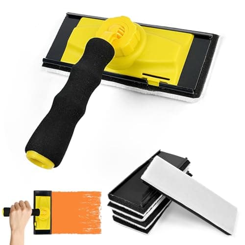 Image of Elyyapt Paint Pad with 5 PCS Replacement Refills, Paint Pad Applicator Set Ceiling Pads Painter for Wall Painting, Large Wall & Ceiling Paint Pads for Walls Painting Wood Decks Sheds and Fences