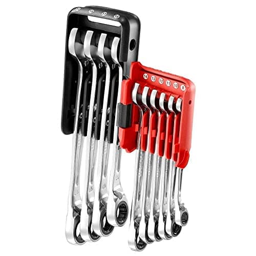 Image of Facom Pocket 467BF.JP10PB Set of 10 Ratchet Combination Spanners in Case