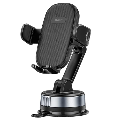 Image of APPS2Car Gel-Lock Strong Suction Cup Phone Mount for Car Dashboard, Dual-Axis Damping Arm, Ultra Stable Adjustable Car Cell Phone Holder, Universal Fit for Smartphone