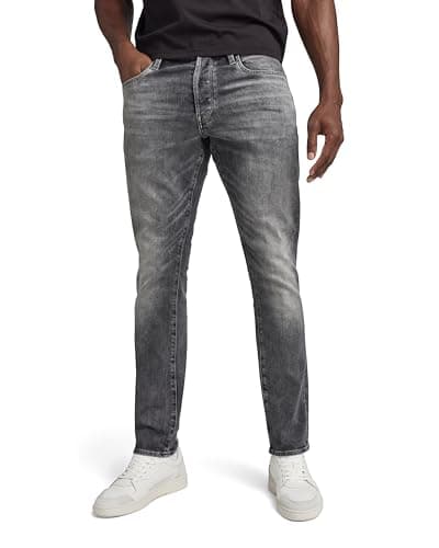Image of G-STAR Men's 3301 Regular Tapered Jeans, Grey (faded bullit 51003-C293-B466), 36W / 32L