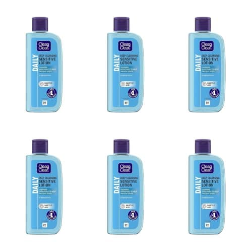 Image of Clean Daily Deep Cleansing Sensitive Lotion with Salicylic Acid, Oil Fighting Formula, 200 ml, Pack of 6