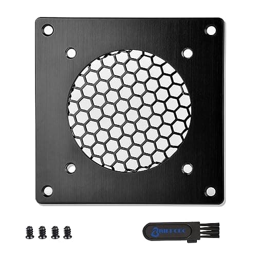 Image of BRIEFCEC Ventilation Grille 80MM fan cover Mesh for PC Computer AV Electronic Cabinet, Also Includes Accessories for Installing 80mm Fan (1 Set)