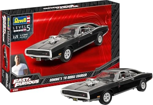 Image of Revell 07693 Fast & Furious - Dominics 1970 Dodge Charger 1:25 Scale Unbuilt/Unpainted Plastic Model Kit