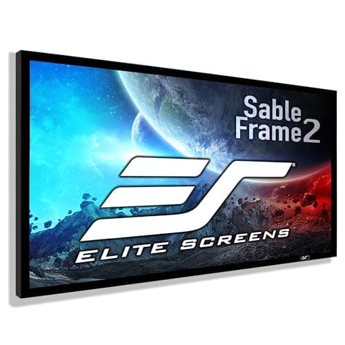 Image of Elite Screens Sable Frame 138” Fixed Frame Projector Screen 16:9, Wall Mounted, 8K/4K UHD, ISF-Certified CineWhite, for Home Theater & Office, Compatible with Standard/Short/UST Projectors, ER138WH2